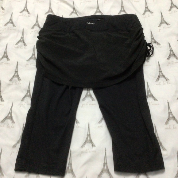 Hind Skirted Capri Leggings Sz S Black - Picture 6 of 13
